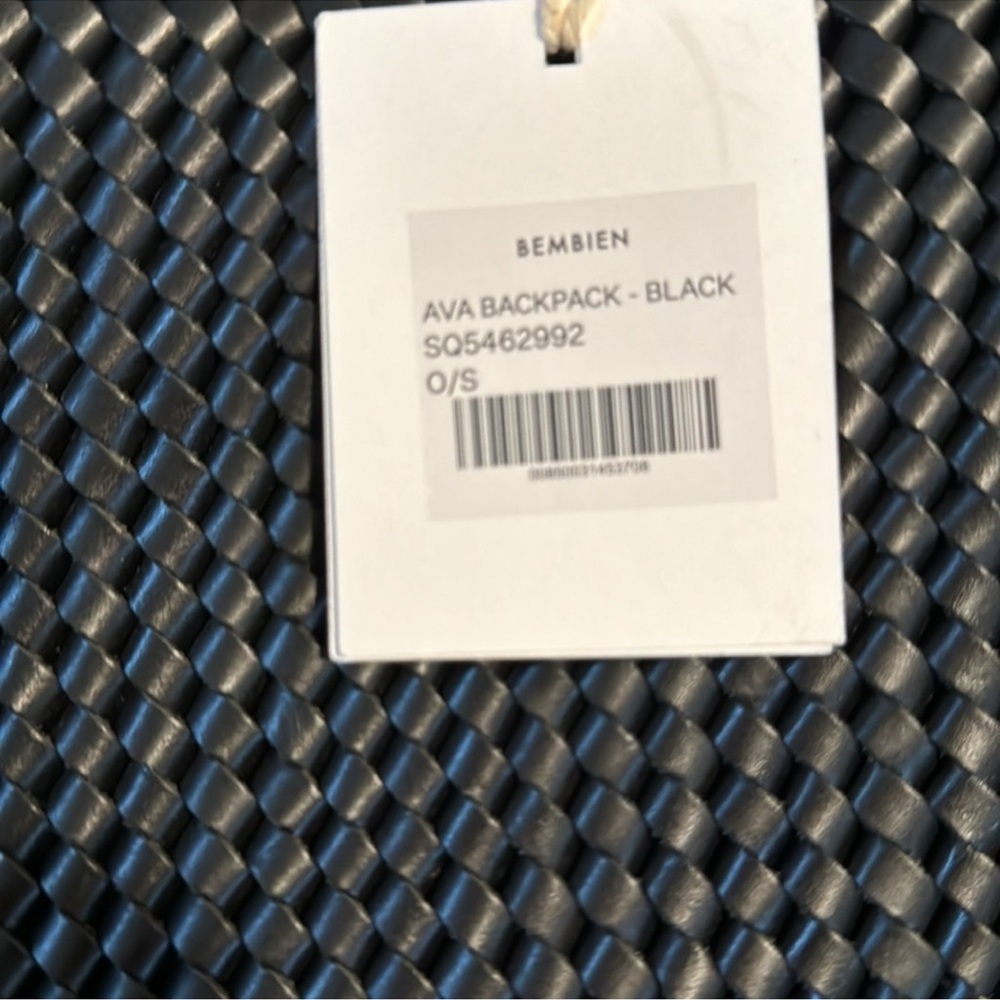 Bembien - Ava Black Woven Backpack - Picture 2 of 5